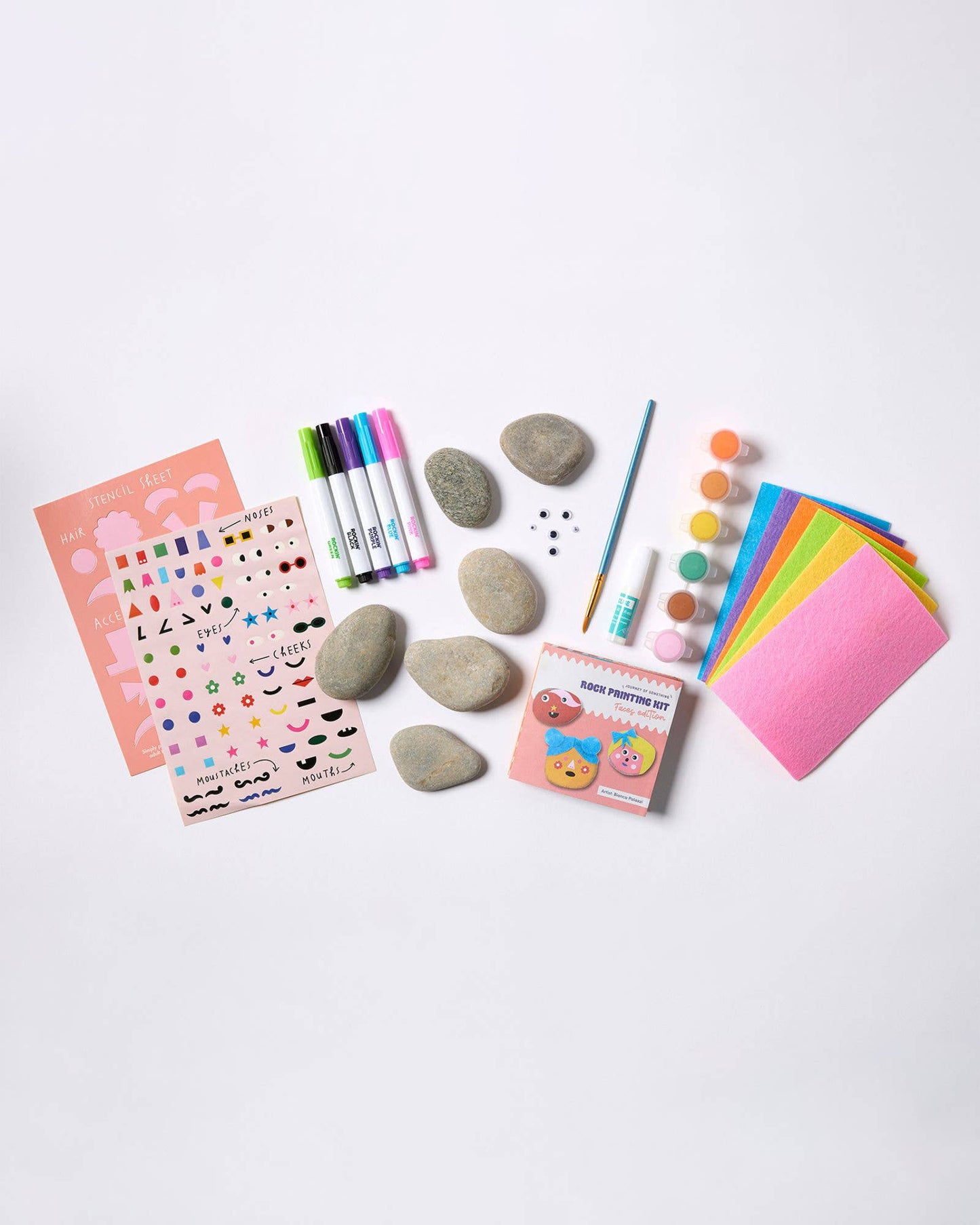 Rock Painting Kit for Kids - Cool Faces