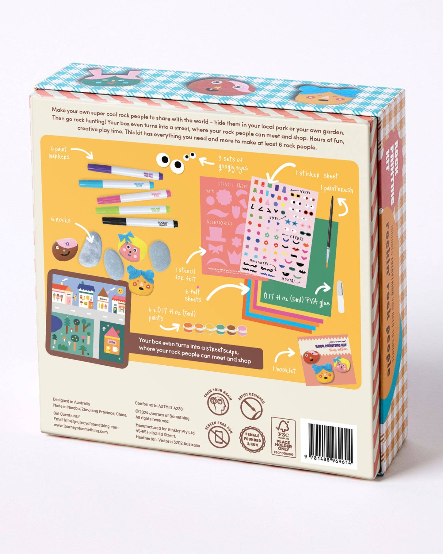 Rock Painting Kit for Kids - Cool Faces
