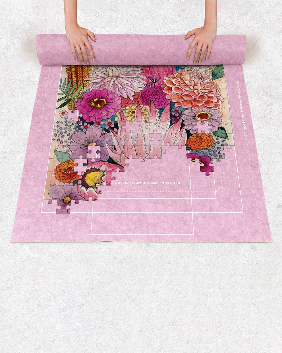 Portable Felt Roll-Up Jigsaw Puzzle Storage Mat