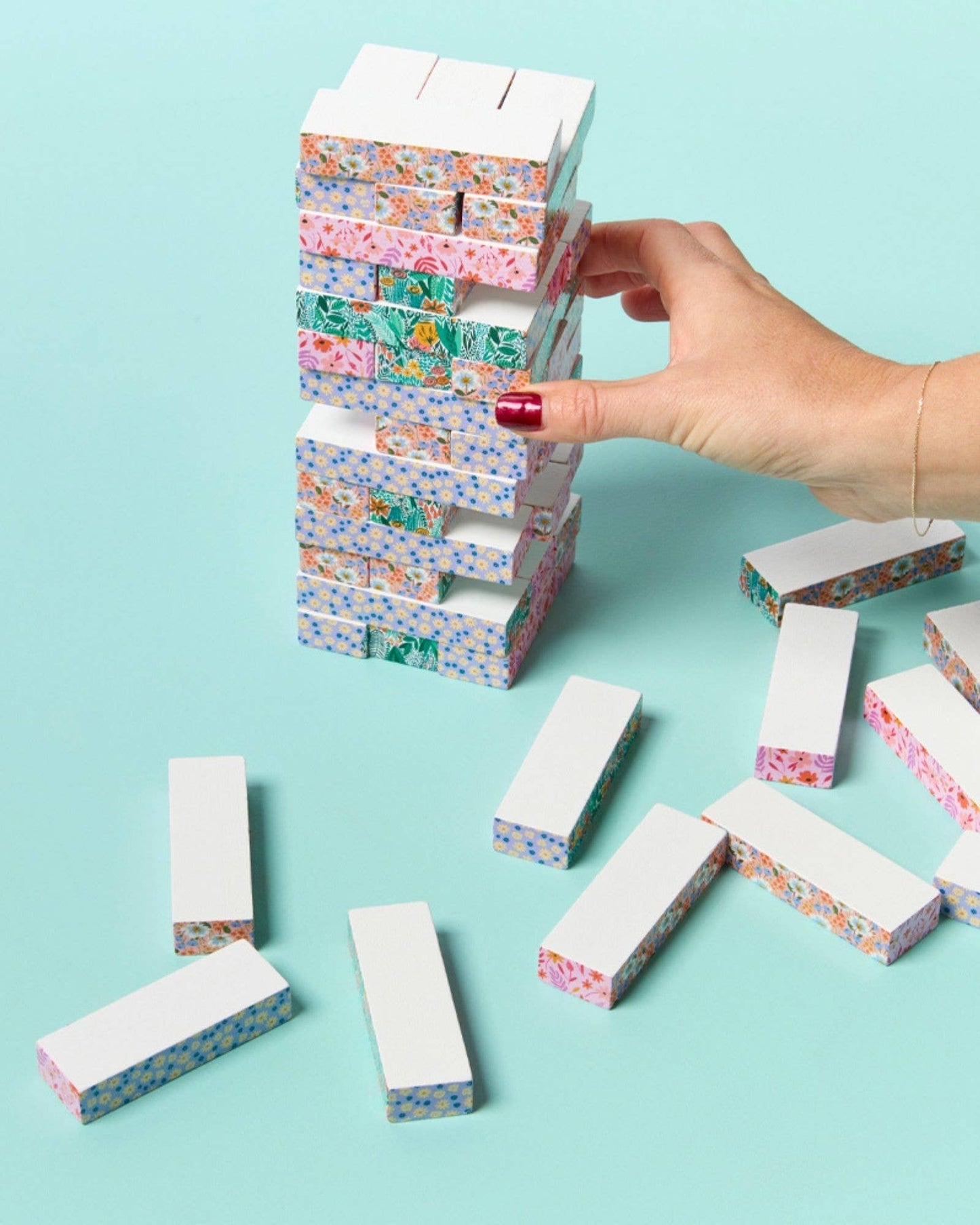 Floral Tumbling Tower Game