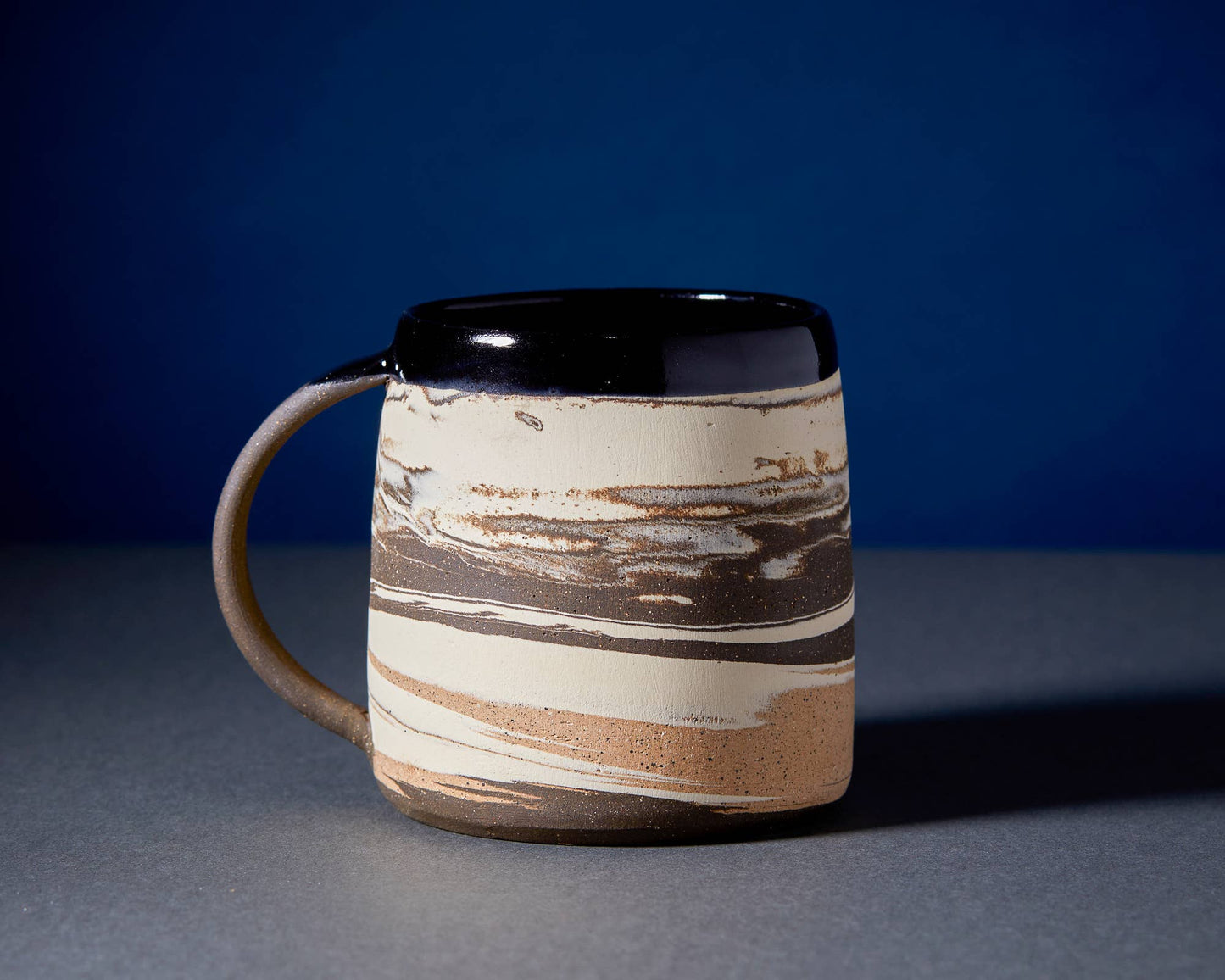 Brown & White Ceramic Mug