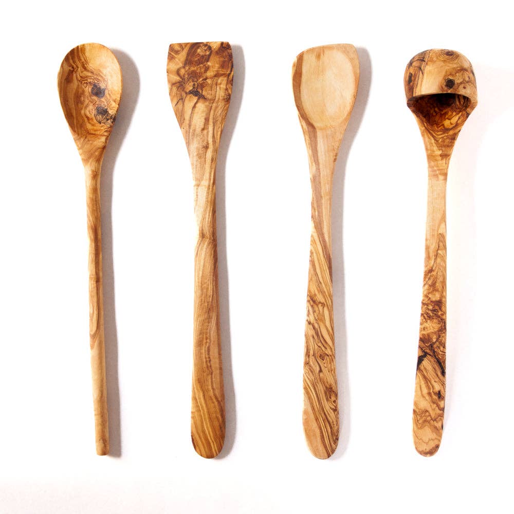 Extra Long Handled Olive Wood Cooking Spoon