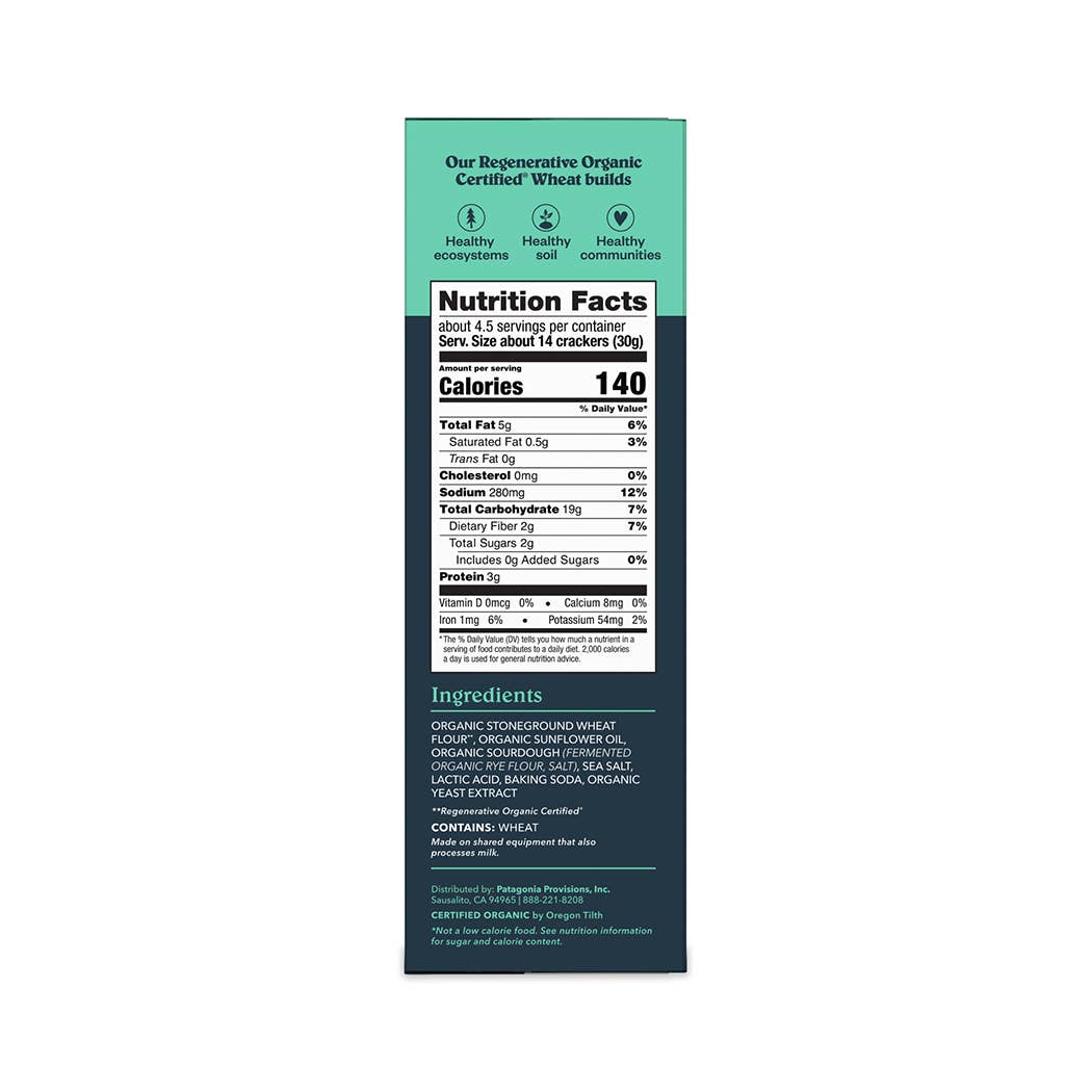 Organic Sourdough Sea Salt Crackers (4.4 oz box)