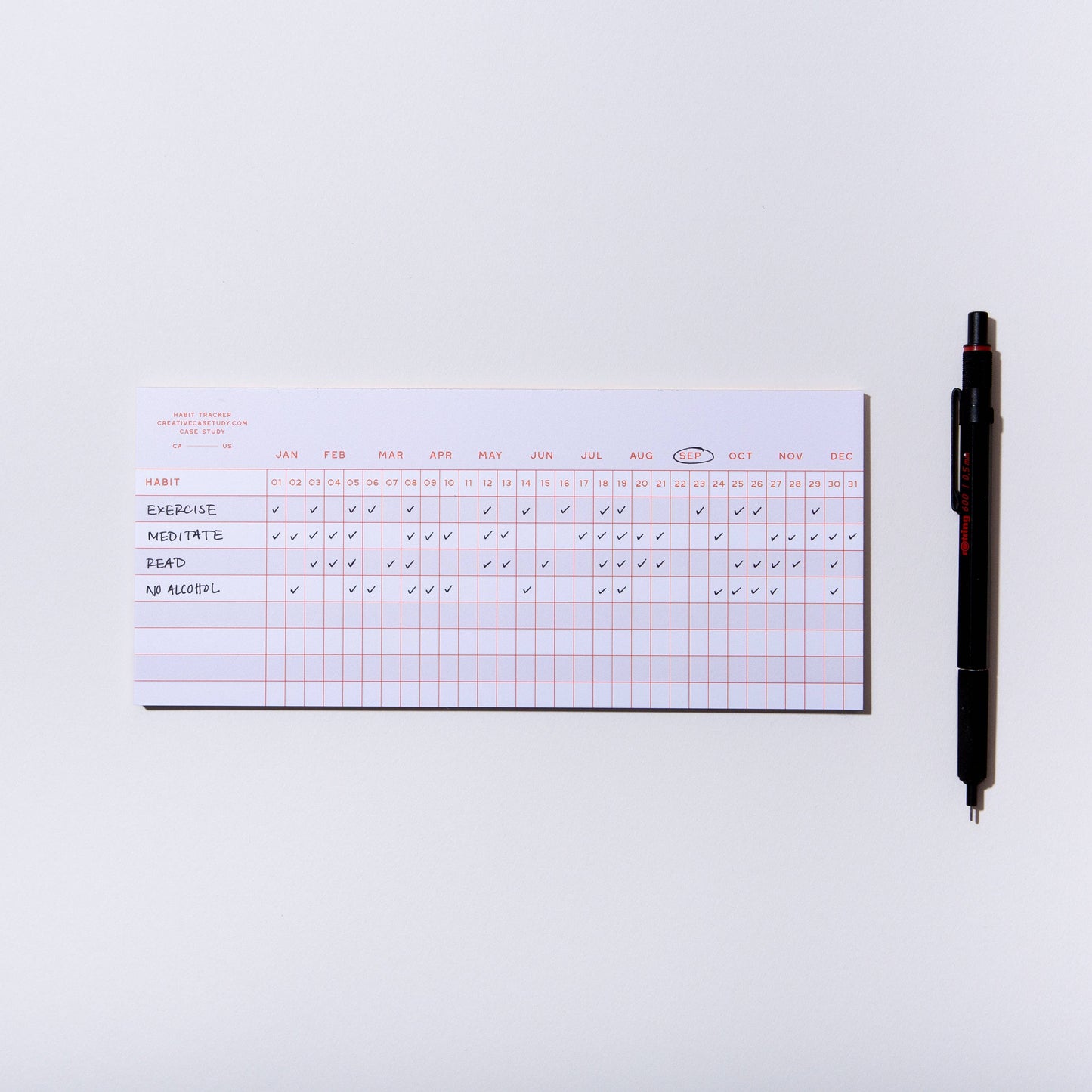 Habit Tracker Notepad