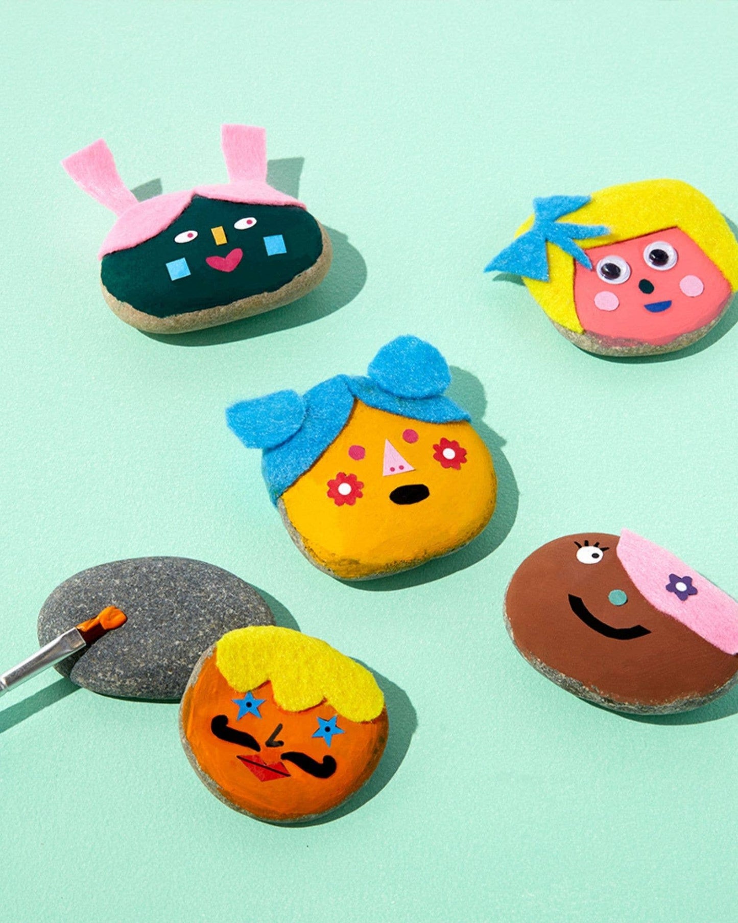 Rock Painting Kit for Kids - Cool Faces