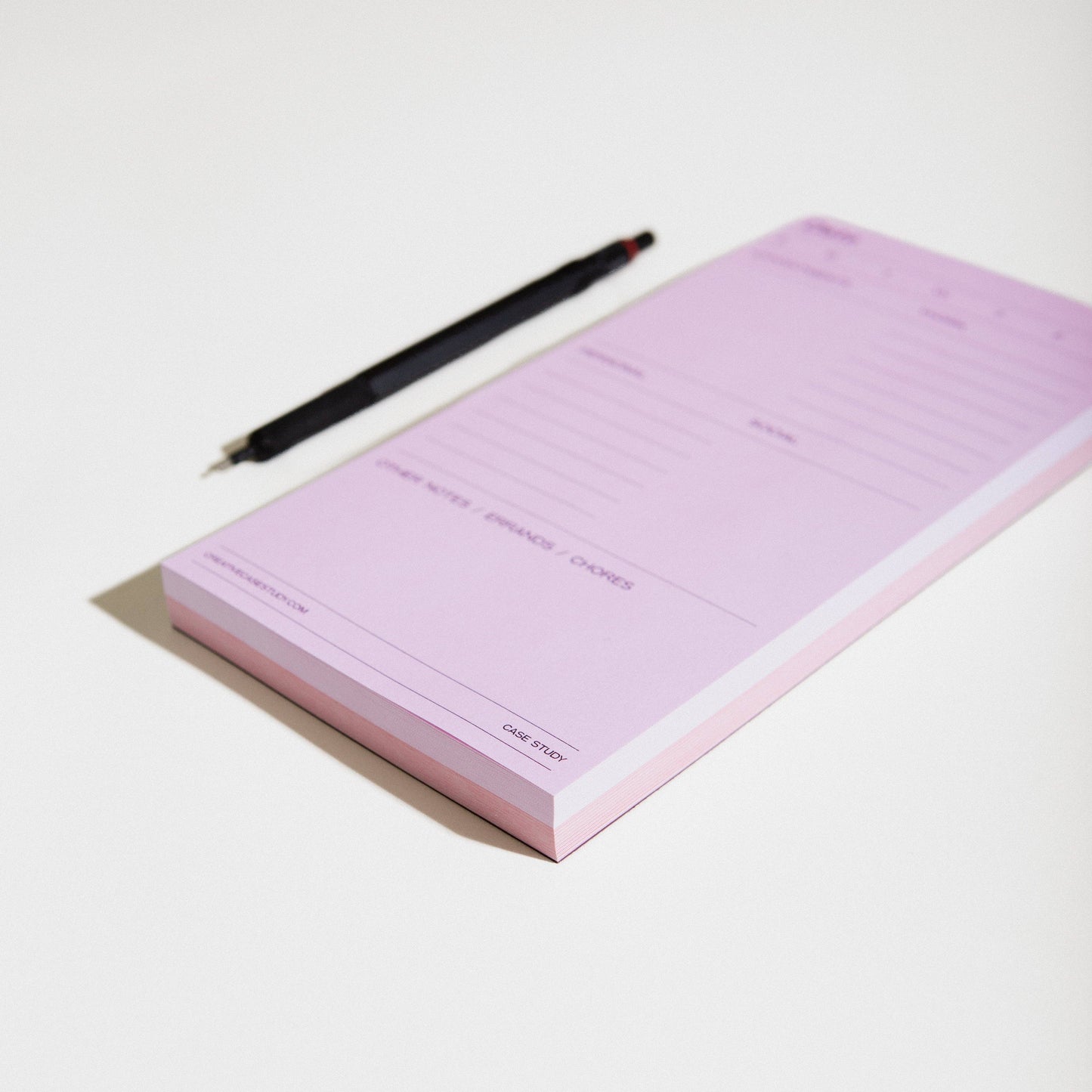 Daily Task Notepad Planner - Pink/Red