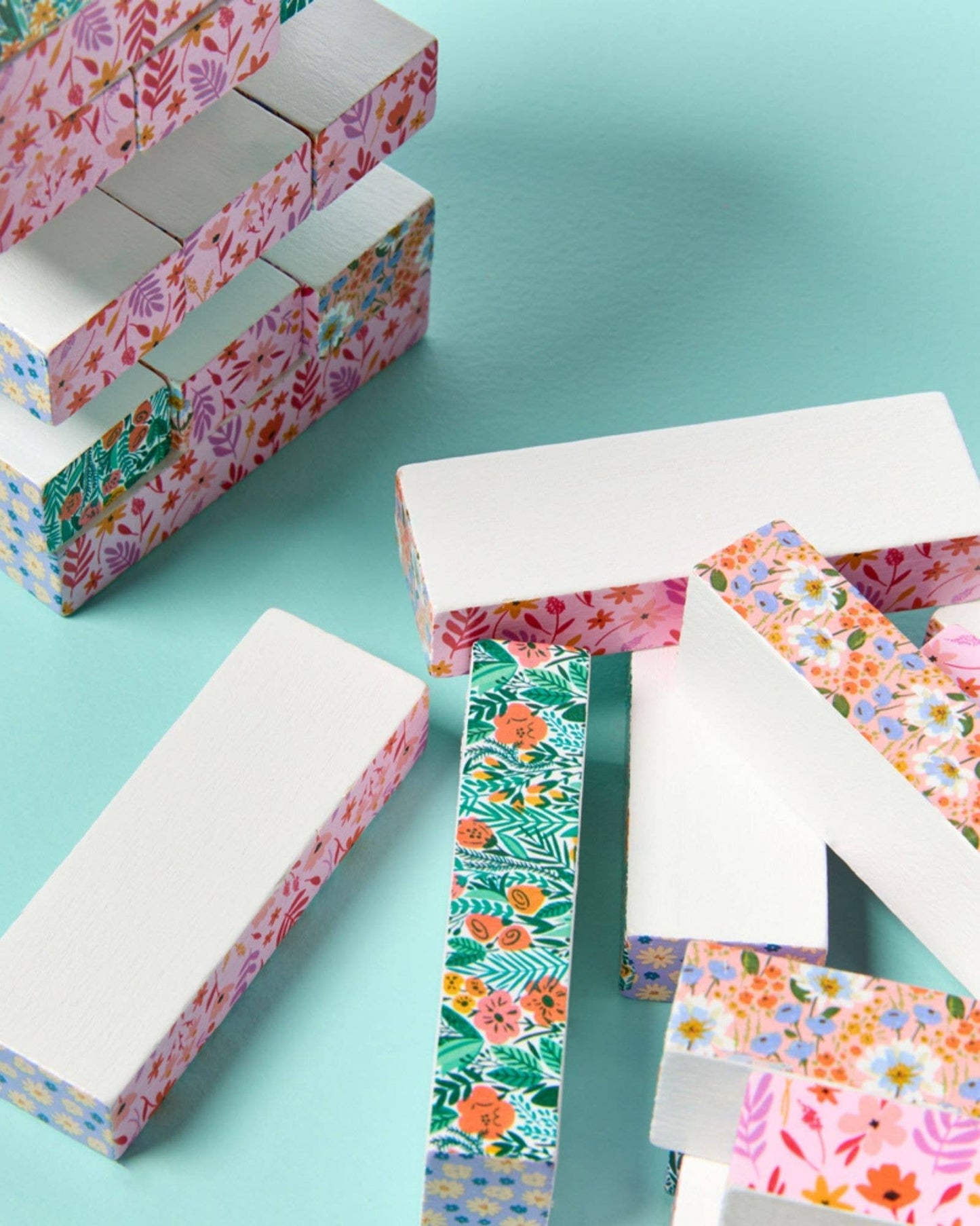 Floral Tumbling Tower Game