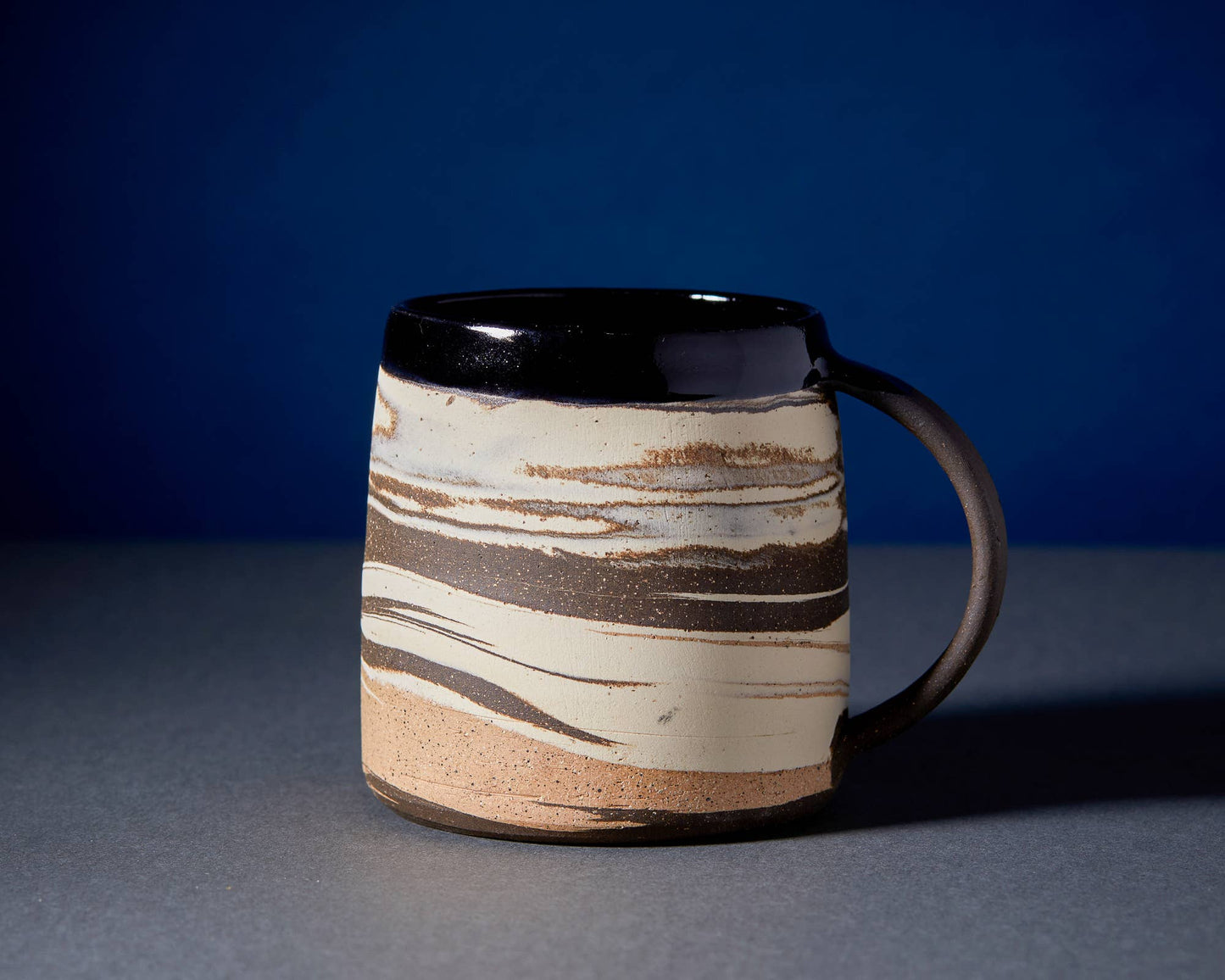 Brown & White Ceramic Mug