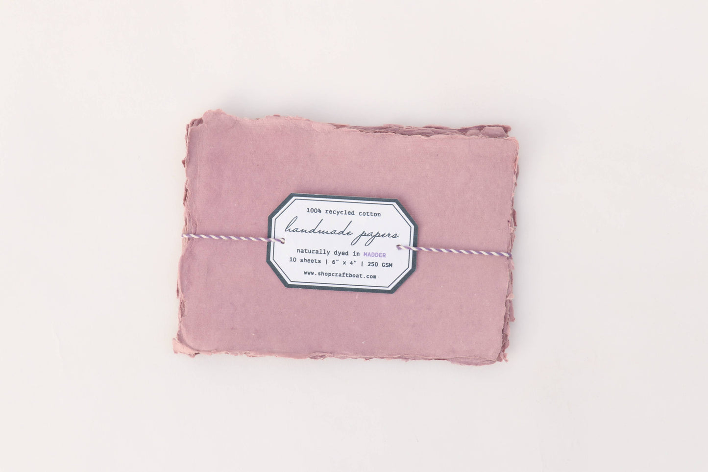 Naturally Dyed Handmade Paper Postcards (Set of 10)