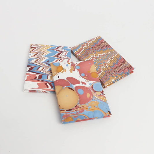 Hand Marbled Greeting Card Set - DESERT PEBBLES