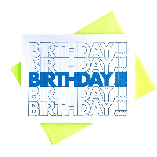 "BIRTHDAY!!!" Bag - Risograph Greeting Card