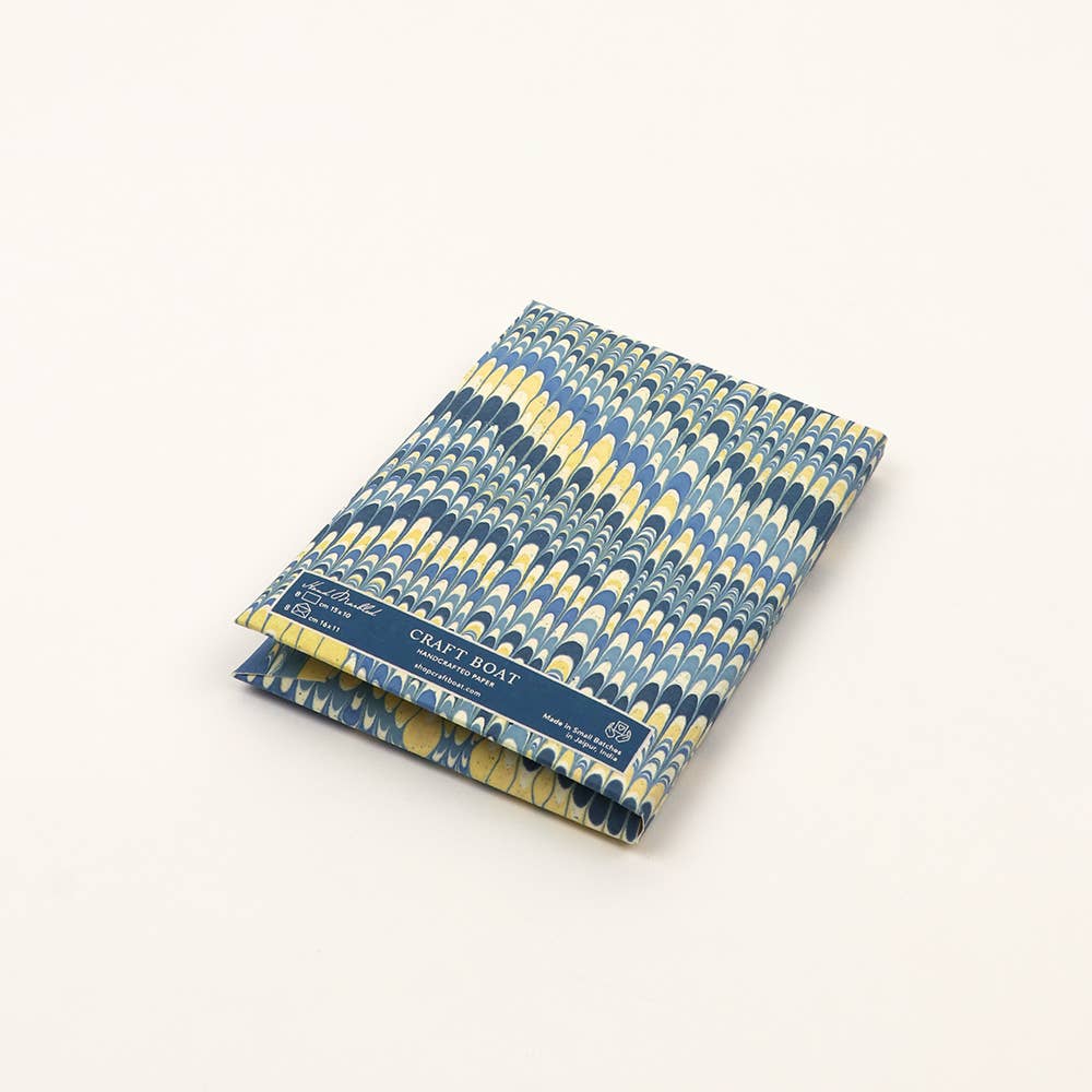 MARBLED GREETING CARD SET - MOUNTAIN BLUE