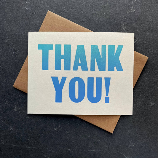 Seaside Thank You Flat Card