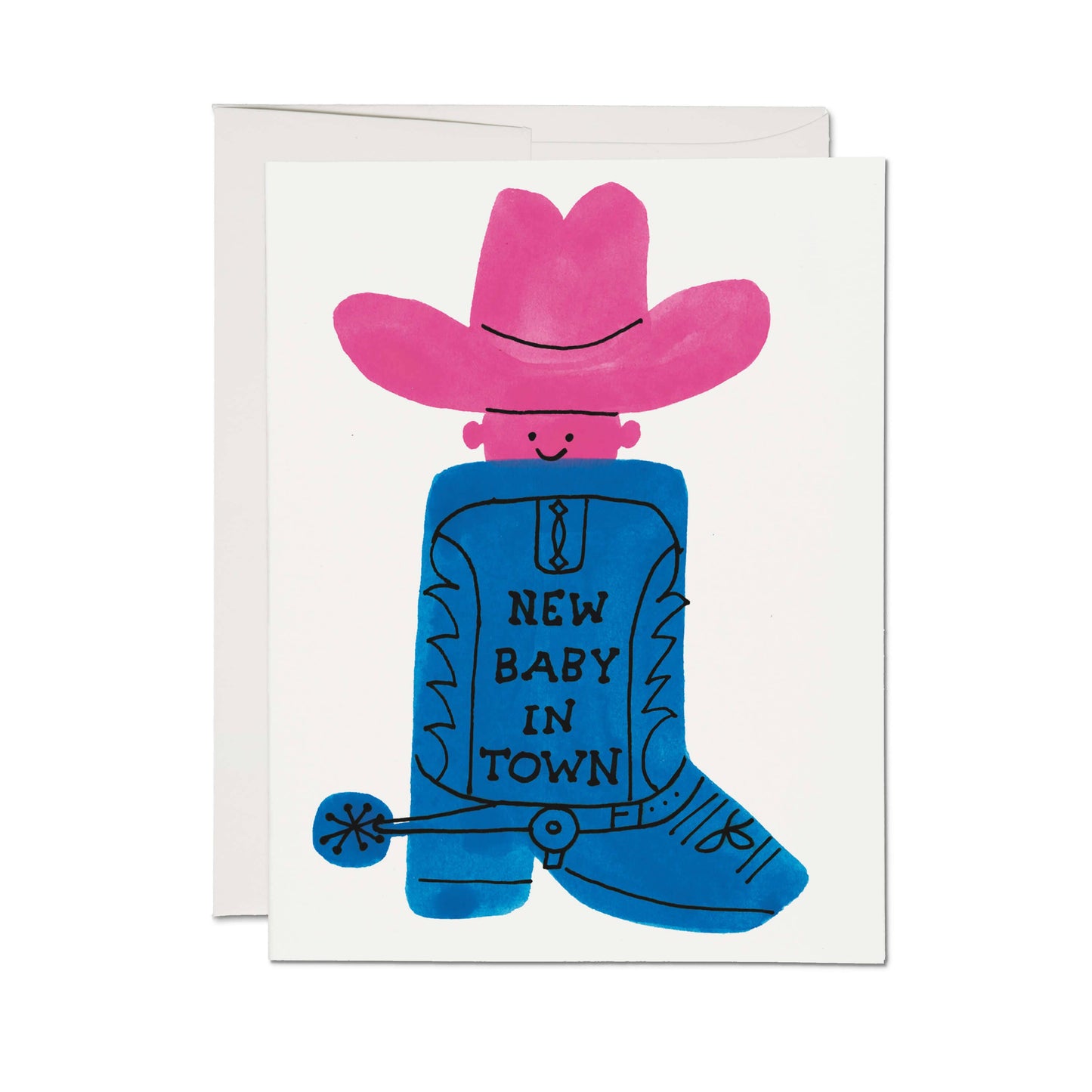 New Baby in Town Card | Red Cap Cards