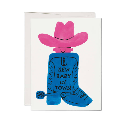 New Baby in Town Card | Red Cap Cards