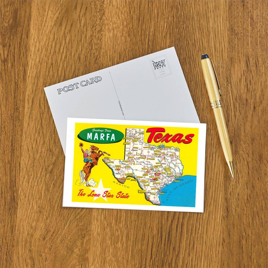 Postcard TX-624 Greetings from Marfa, Texas