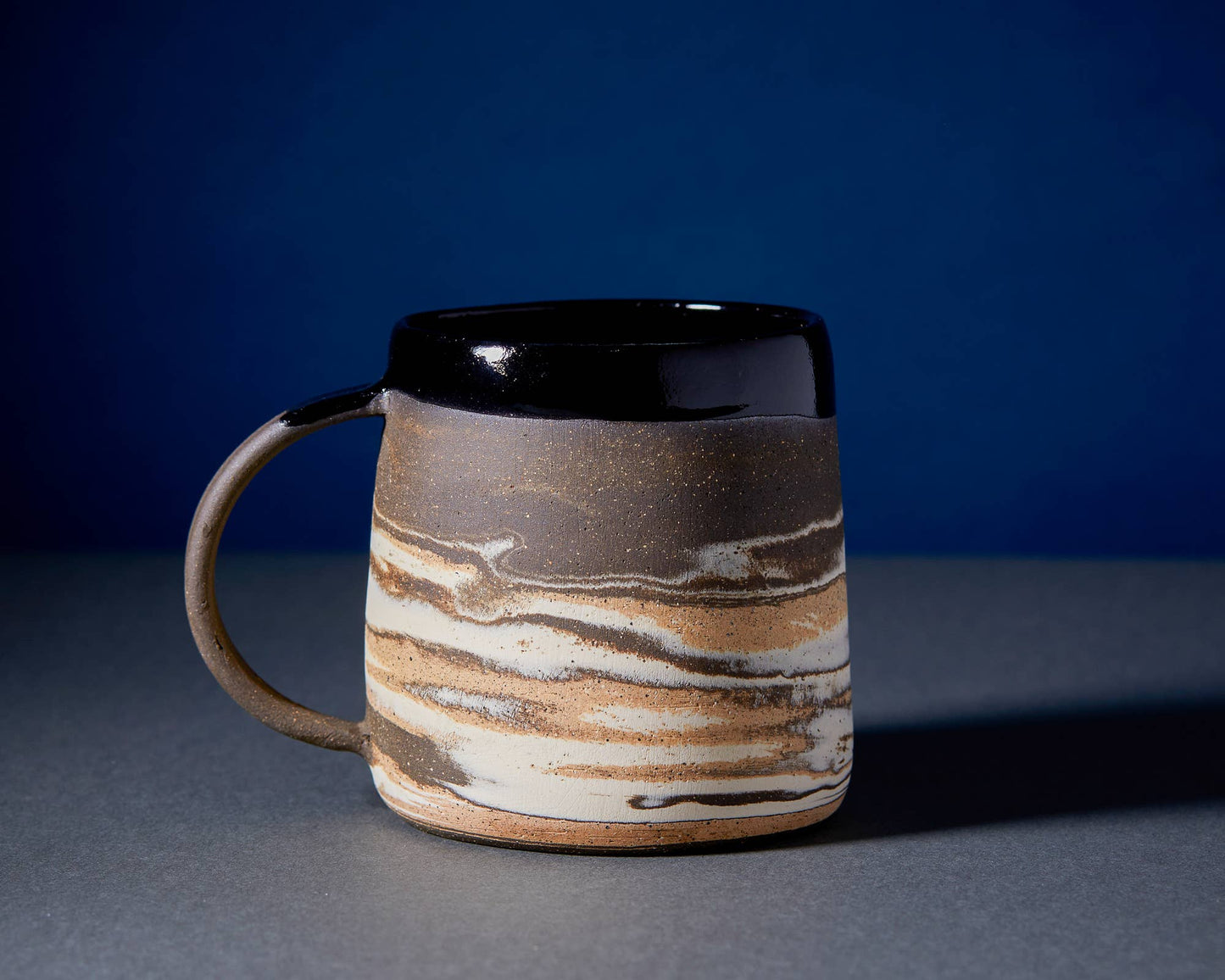 Brown & White Ceramic Mug