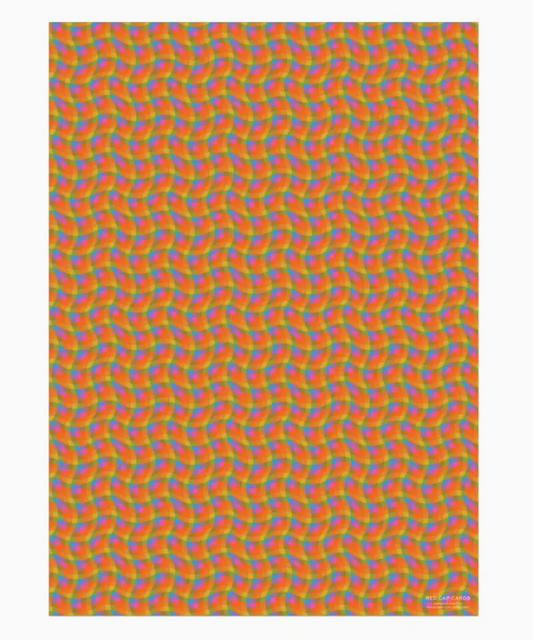 Trippy Checker Wrapping Paper