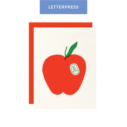 Apple of My Eye Letterpress Greeting Card