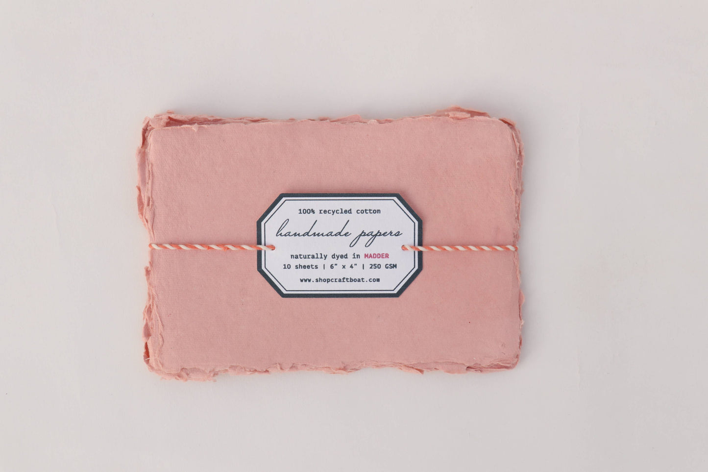 Naturally Dyed Handmade Paper Postcards (Set of 10)