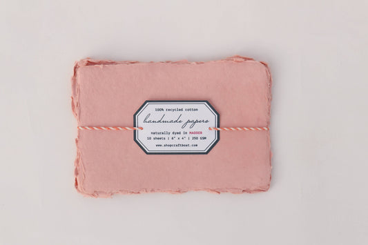 Naturally Dyed Handmade Paper Postcards (Set of 10)