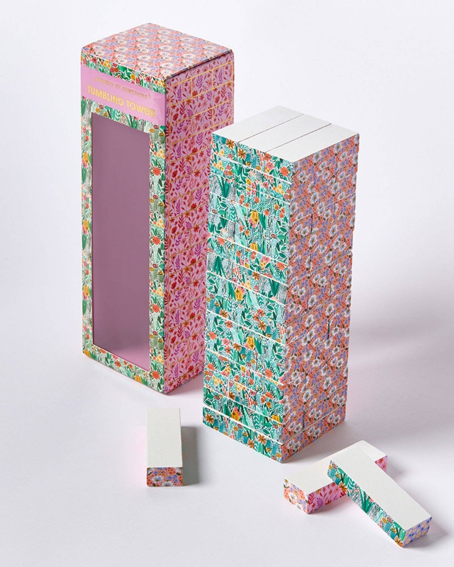 Floral Tumbling Tower Game