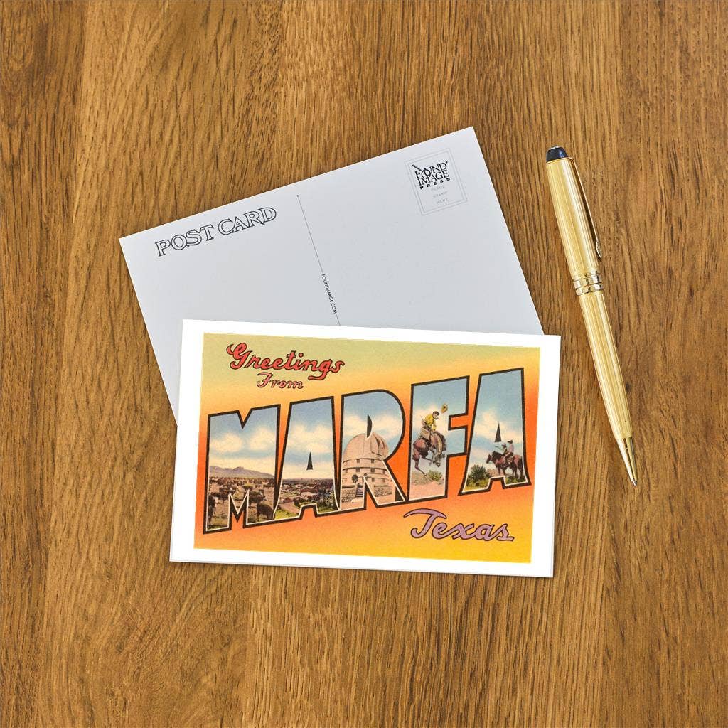 Postcard TX-161 Greetings from Marfa, Texas