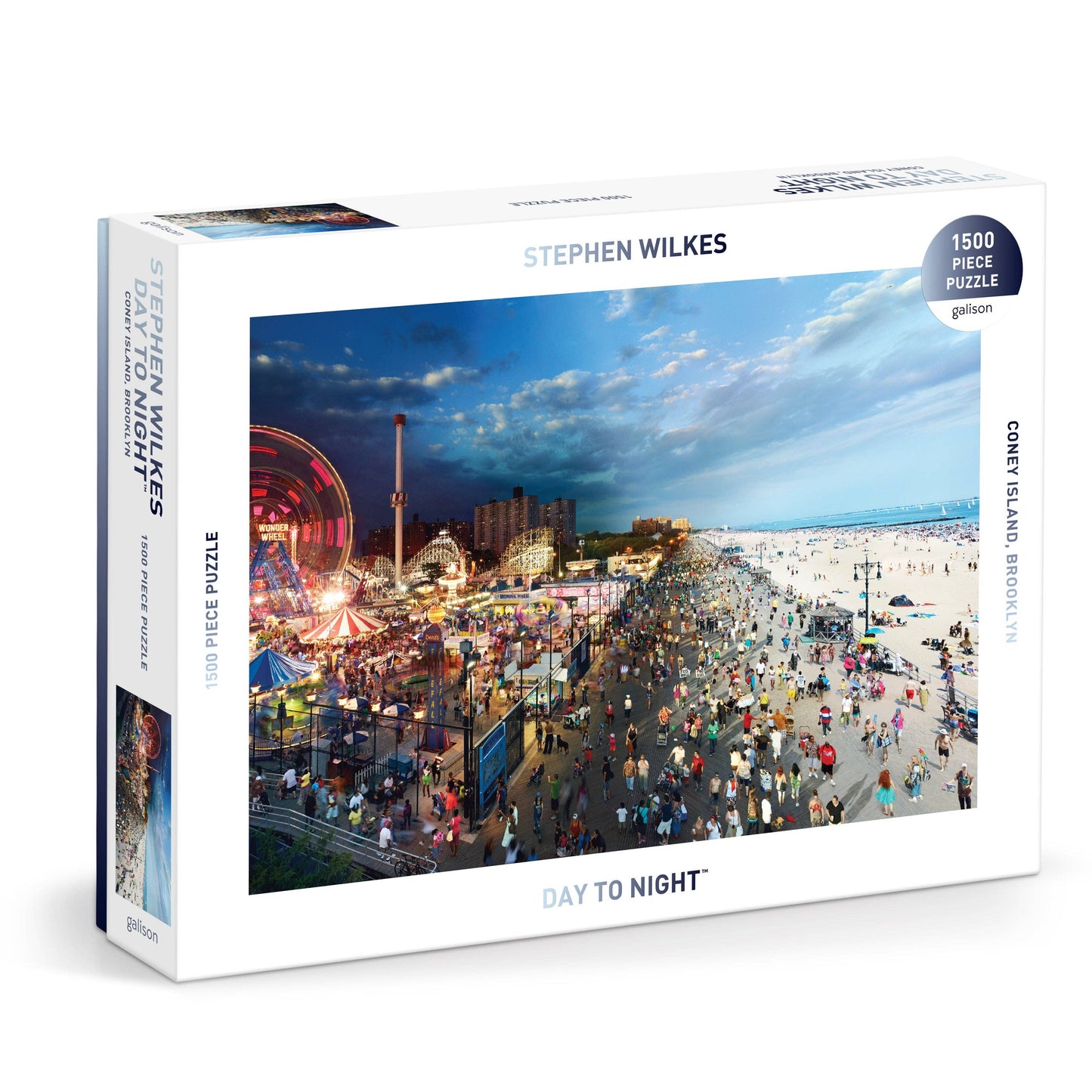 Coney Island Day to Night 1500 Piece Puzzle