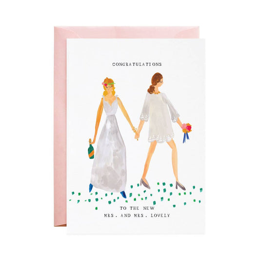 The New Mrs. and Mrs. - Wedding Greeting Card