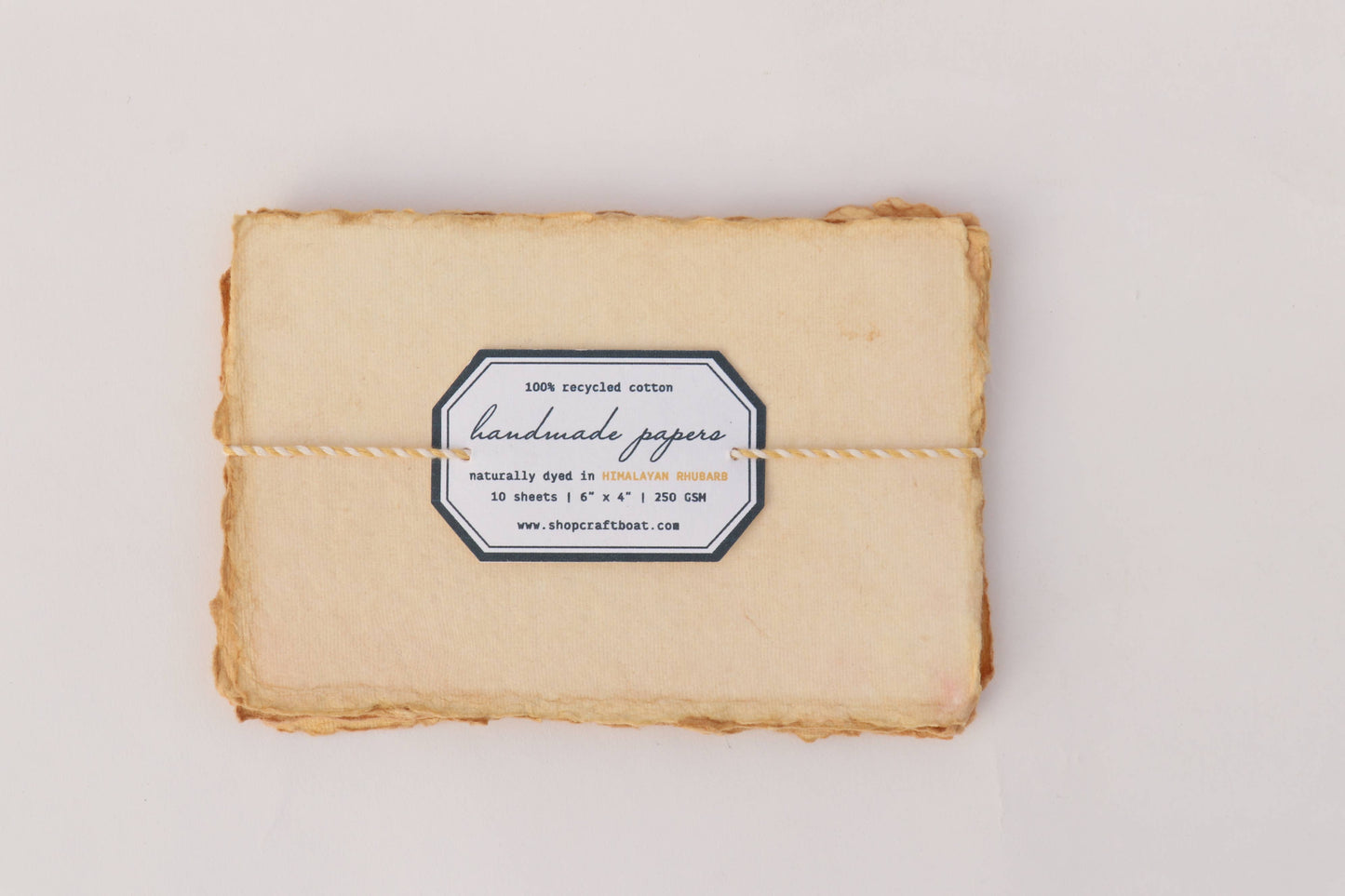 Naturally Dyed Handmade Paper Postcards (Set of 10)