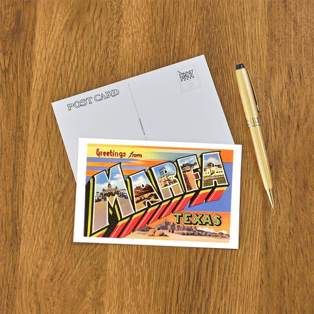 Postcard TX-482 Greetings from Marfa, Texas