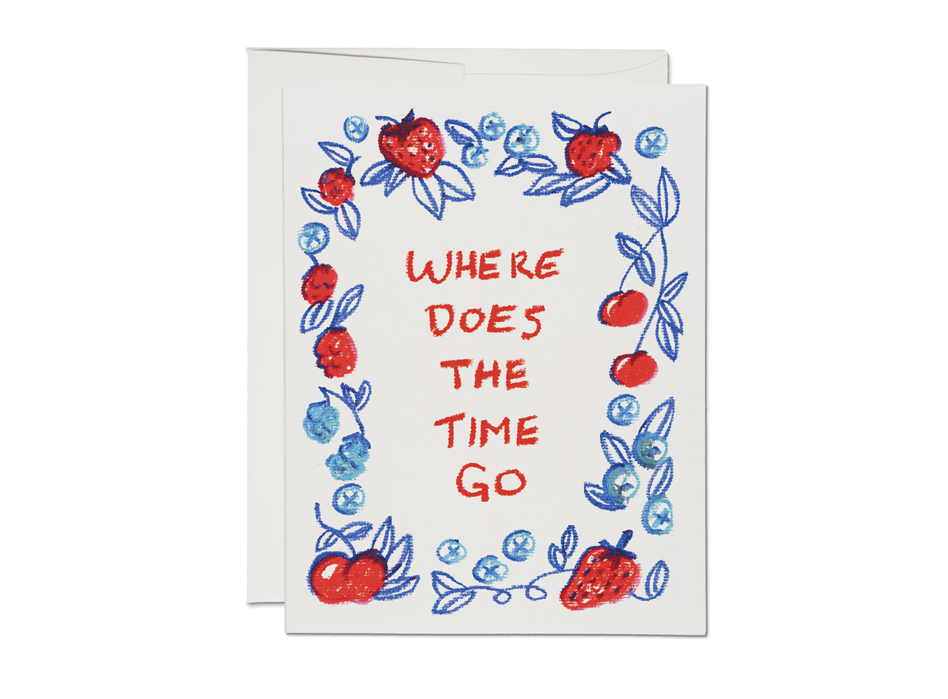 Where Does The Time Go Berry Card | Red Cap Cards