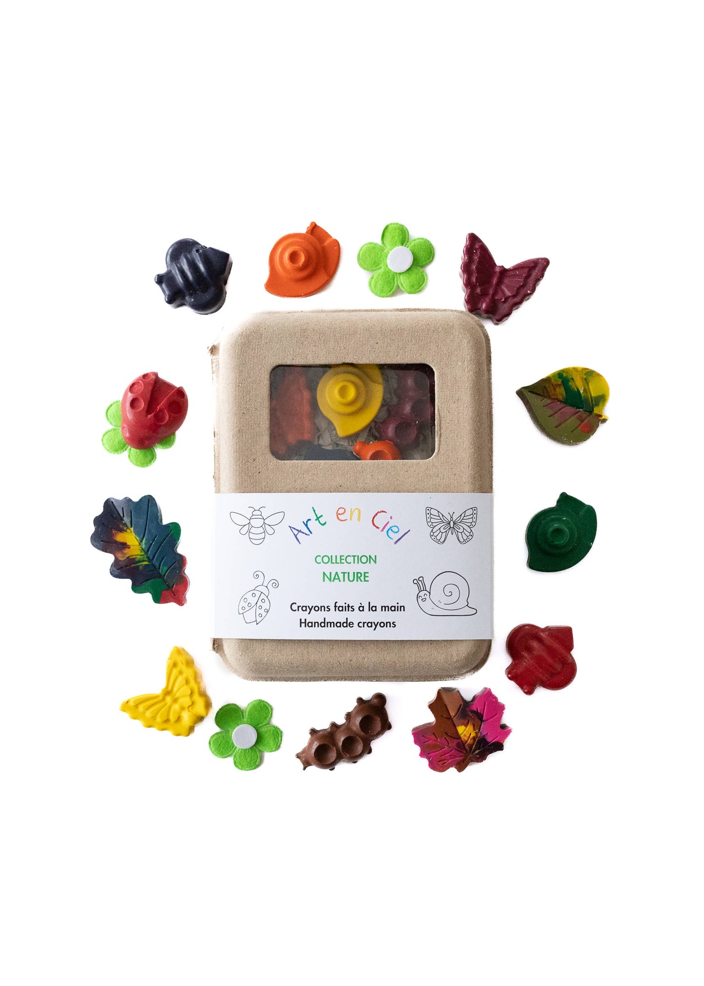 Handmade Crayons - NATURE THEME - Crayons faits à la main