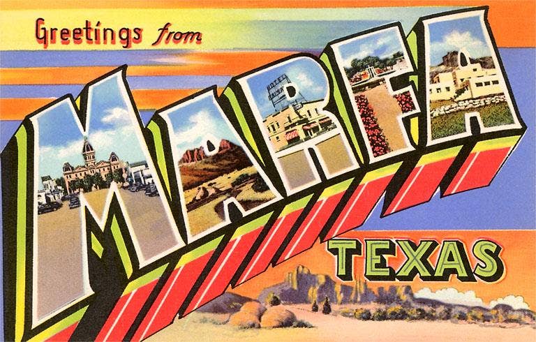Postcard TX-482 Greetings from Marfa, Texas