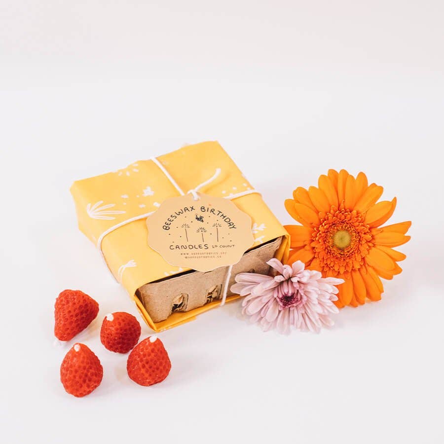 Strawberry Candles, 10 Pack | Happy Organics